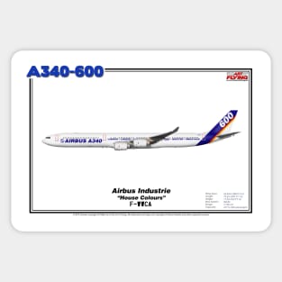 Airbus A340-600 - Airbus Industrie "House Colours" (Art Print) Sticker